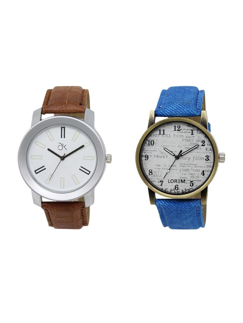Set of 2 analog watch combo - 16211201 - Zoom Image - 1
