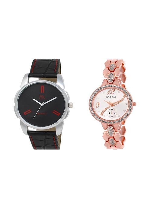 set of 2 analog couple watches(AD-03-LK-215) - 16211320 - Standard Image - 1