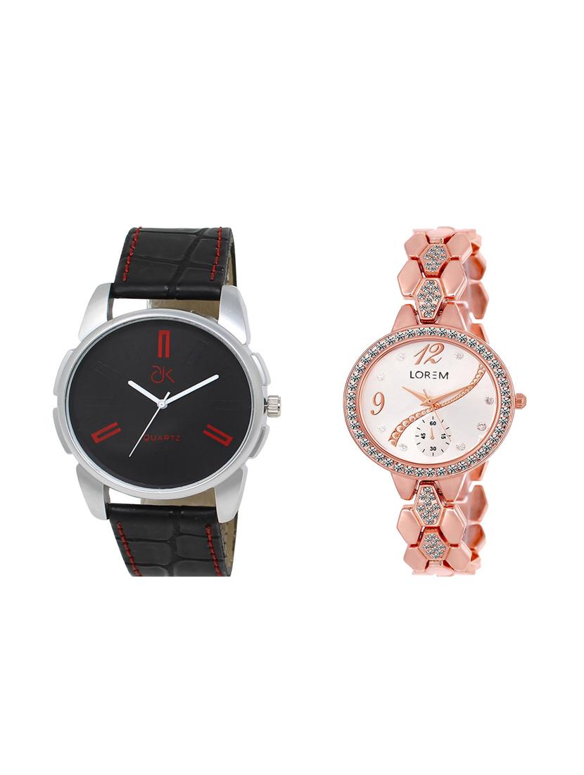 set of 2 analog couple watches(AD-03-LK-215) - 16211320 - Zoom Image - 1