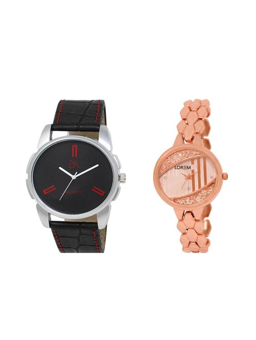 set of 2 analog couple watches(AD-03-LK-222) - 16211324 - Standard Image - 1
