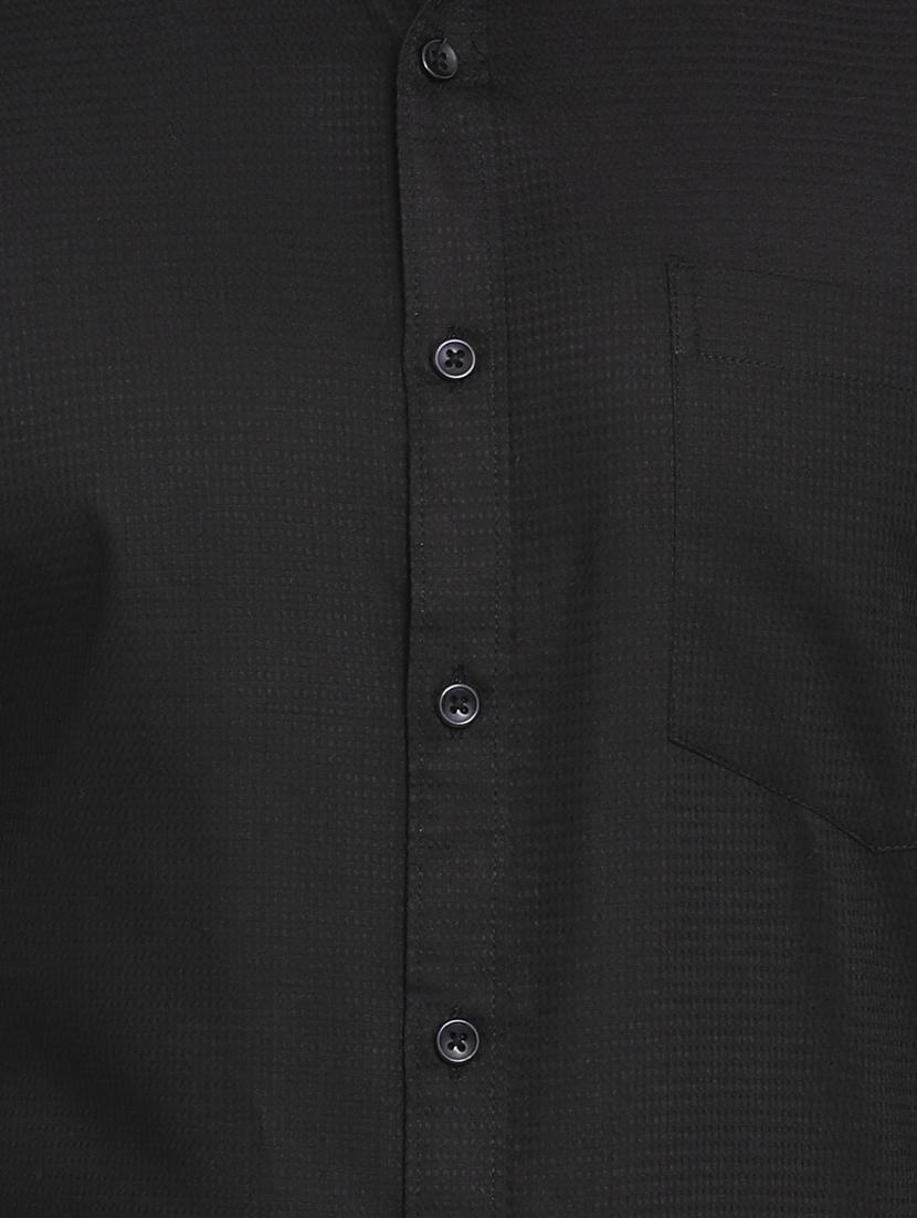 black solid formal shirt - 16215054 - Zoom Image - 5
