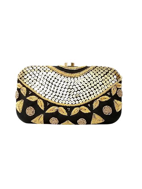black silk box clutch - 16215203 - Standard Image - 1