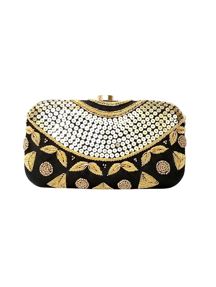 black silk box clutch - 16215203 - Zoom Image - 1