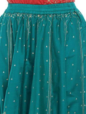 foil printed flared skirt - 16215207 - Standard Image - 5