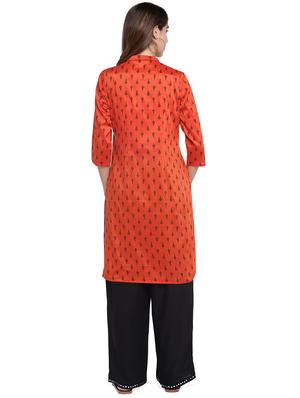 printed straight kurta - 16215238 - Standard Image - 3