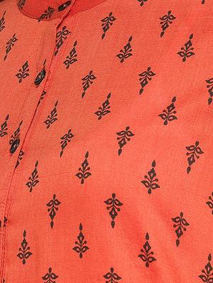 printed straight kurta - 16215238 - Standard Image - 4