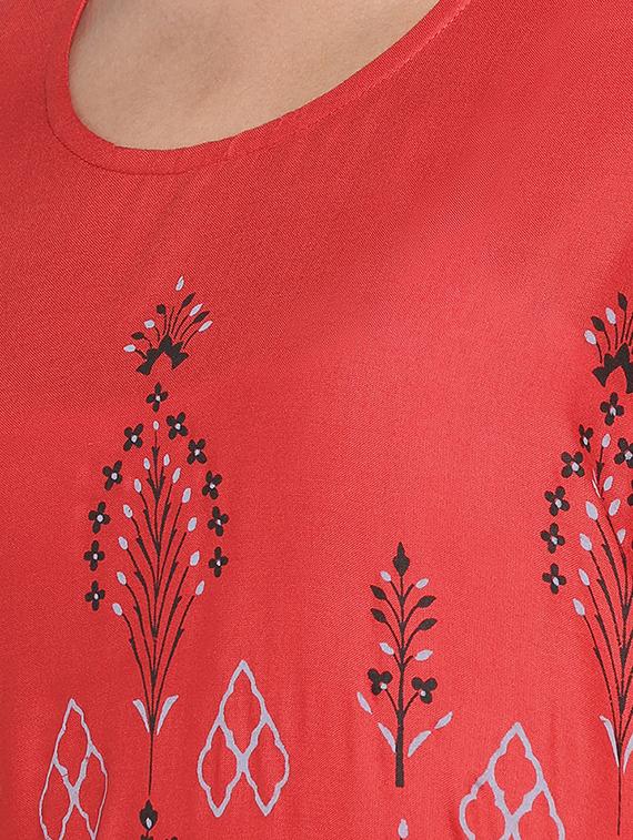 printed straight kurta - 16215248 - Zoom Image - 4