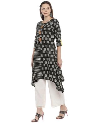 printed asymmetric kurta - 16215270 - Standard Image - 2