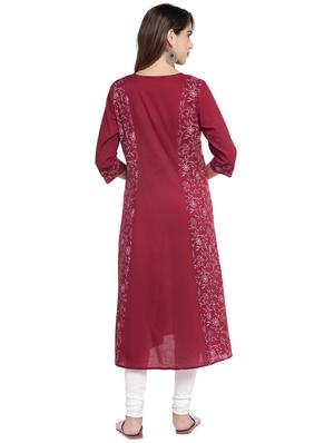 embroidered straight kurta - 16215286 - Standard Image - 3
