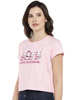graphic print round neck tee - 16215323 - Standard Image - 2