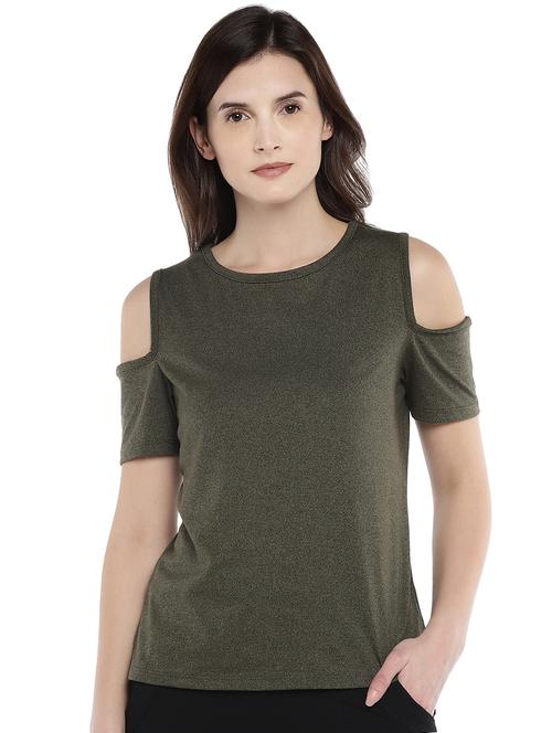 solid cold shoulder top - 16215372 - Standard Image - 1