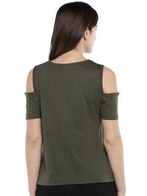 solid cold shoulder top - 16215372 - Standard Image - 3
