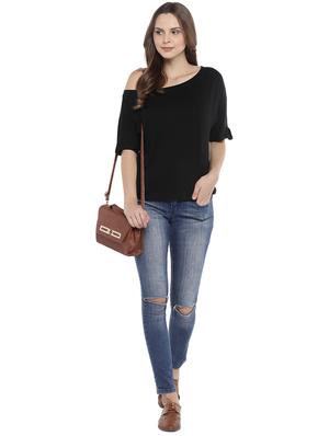 single shoulder solid top - 16215375 - Standard Image - 4