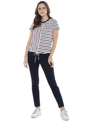 contrast crew striped tee - 16215388 - Standard Image - 4