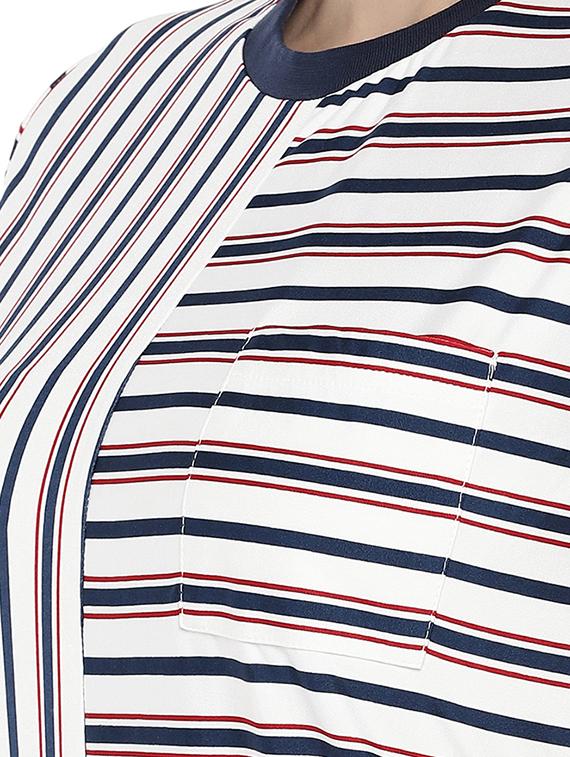 contrast crew striped tee - 16215388 - Zoom Image - 5