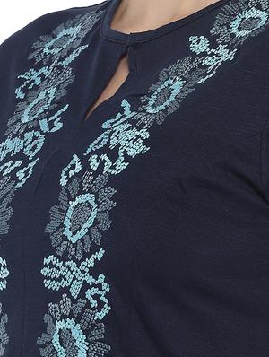 bell sleeved embroidered gathered top - 16215389 - Standard Image - 5