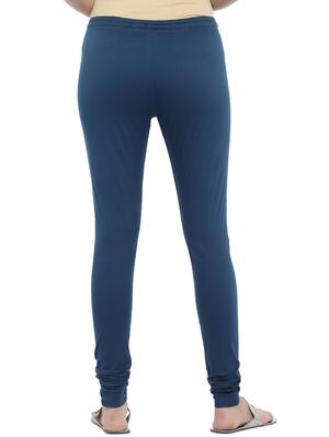 blue solid churidar - 16215397 - Standard Image - 3