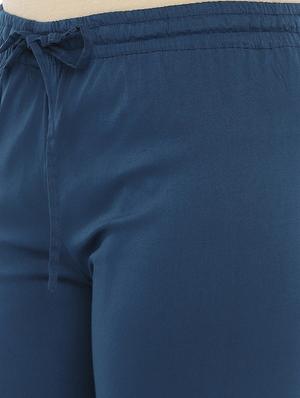 blue solid churidar - 16215397 - Standard Image - 5