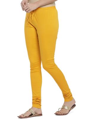 yellow solid churidar - 16215398 - Standard Image - 2