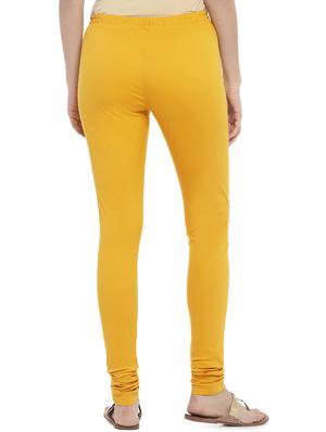 yellow solid churidar - 16215398 - Standard Image - 3
