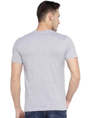 grey chest print t-shirt - 16215439 - Standard Image - 3