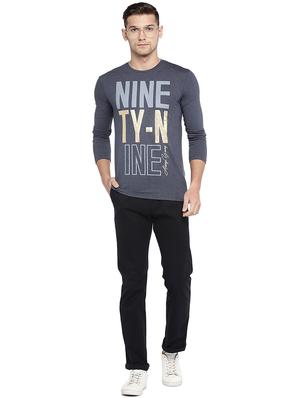 blue typographic front print t-shirt - 16215480 - Standard Image - 4