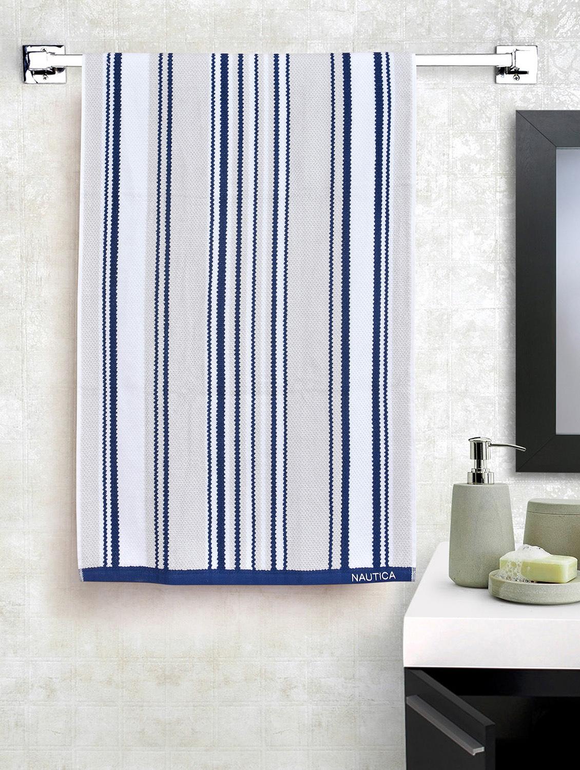 Welspun made Striped Large Bath Towel - 16215632 - Zoom Image - 1