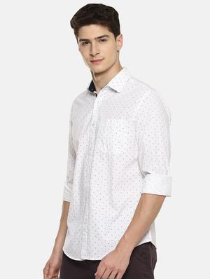 white polka dots casual shirt - 16216185 - Standard Image - 2