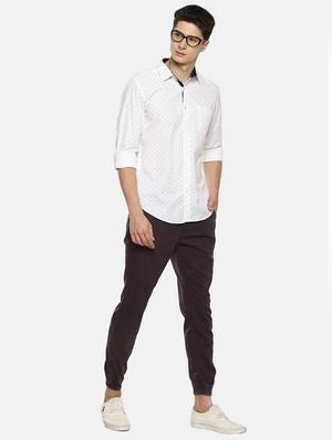 white polka dots casual shirt - 16216185 - Standard Image - 4
