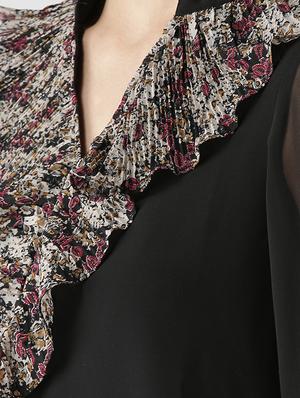 sheer sleeve ruffled top - 16216617 - Standard Image - 5