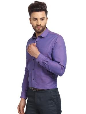purple printed formal shirt - 16217445 - Standard Image - 2