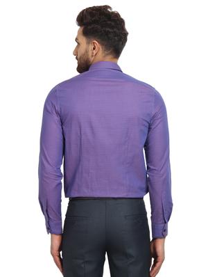purple printed formal shirt - 16217445 - Standard Image - 3