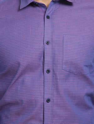 purple printed formal shirt - 16217445 - Standard Image - 5