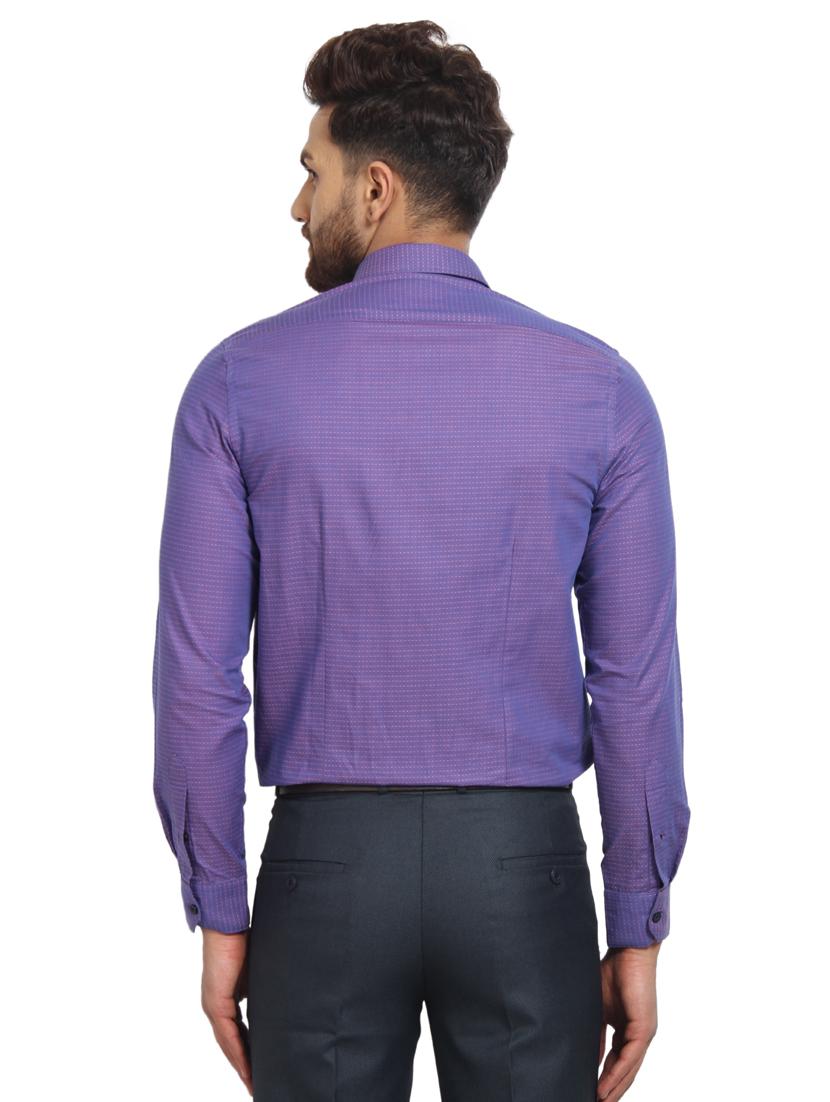 purple printed formal shirt - 16217445 - Zoom Image - 3