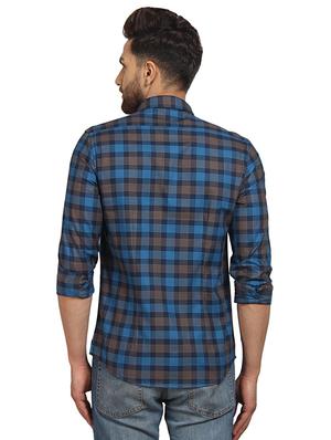blue checkered casual shirt - 16217461 - Standard Image - 3