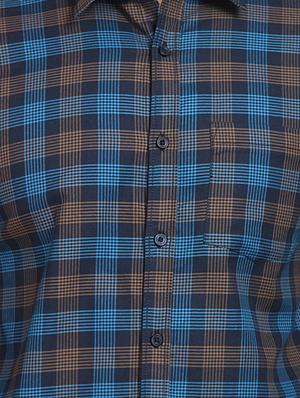 blue checkered casual shirt - 16217461 - Standard Image - 5