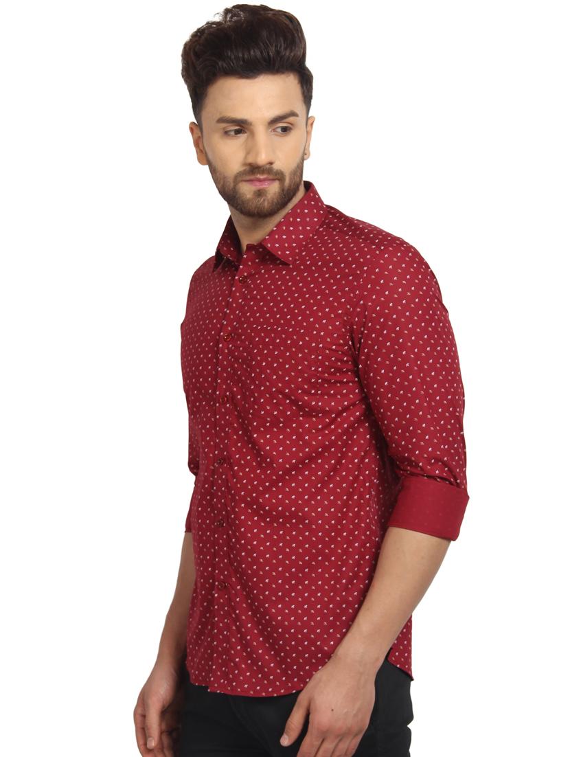 red printed casual shirt - 16217468 - Zoom Image - 2
