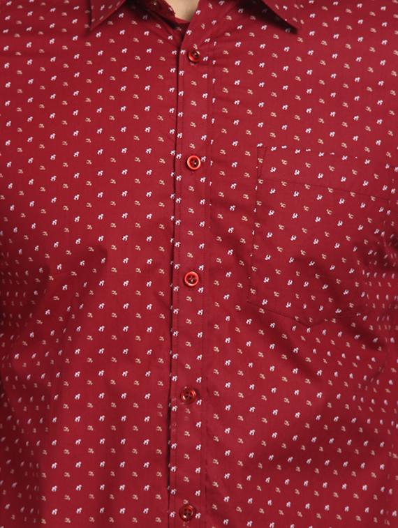 red printed casual shirt - 16217468 - Zoom Image - 5
