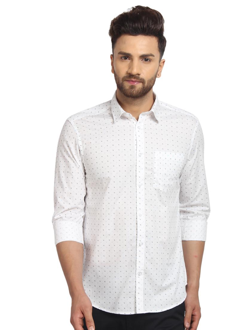 white printed casual shirt - 16217469 - Zoom Image - 1