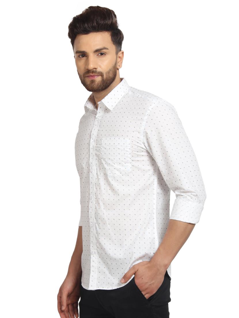 white printed casual shirt - 16217469 - Zoom Image - 2