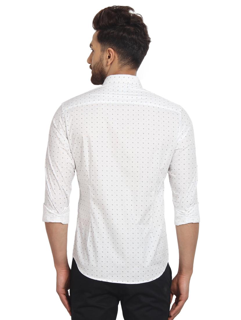 white printed casual shirt - 16217469 - Zoom Image - 3