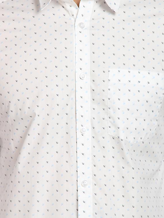 white printed casual shirt - 16217469 - Zoom Image - 5