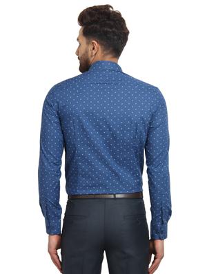 blue printed casual shirt - 16217470 - Standard Image - 3