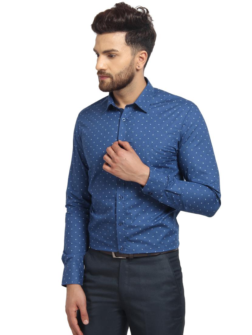 blue printed casual shirt - 16217470 - Zoom Image - 2