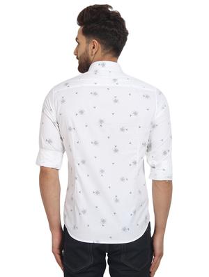 white printed casual shirt - 16217472 - Standard Image - 3