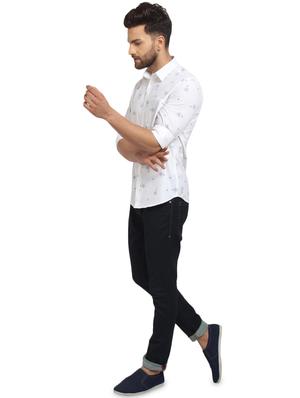 white printed casual shirt - 16217472 - Standard Image - 4