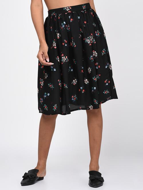 high rise floral flared skirt - 16217811 - Standard Image - 1
