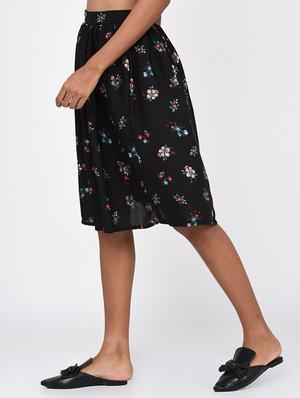 high rise floral flared skirt - 16217811 - Standard Image - 2