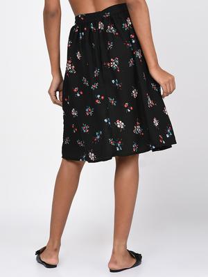 high rise floral flared skirt - 16217811 - Standard Image - 3