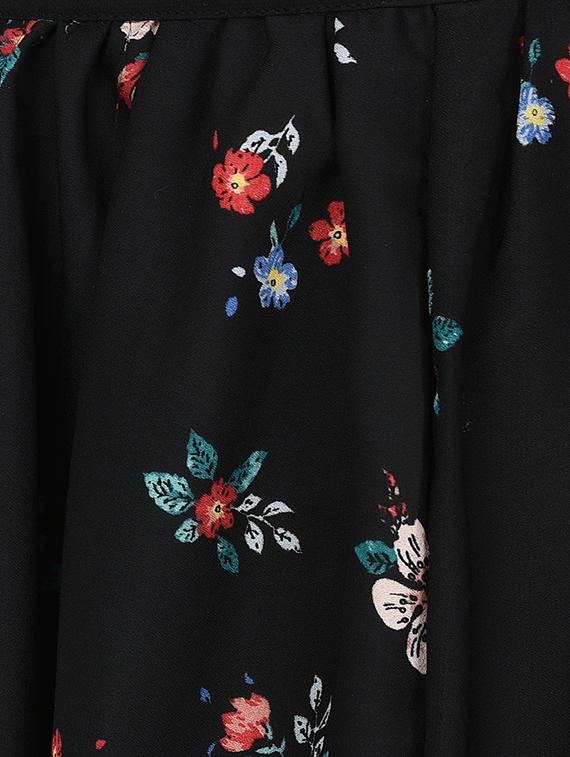 high rise floral flared skirt - 16217811 - Zoom Image - 5